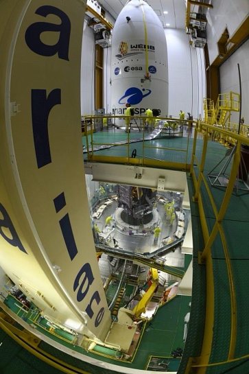 Ariana 5 with James Webb Space Telescope in Kourou. Image Credit: NASA